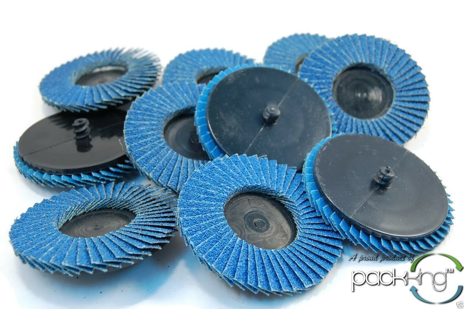 (10pk) 3″ Inch 60 Grit Flap Sanding Disc Wheels Type R Roloc Threaded Twist Lock