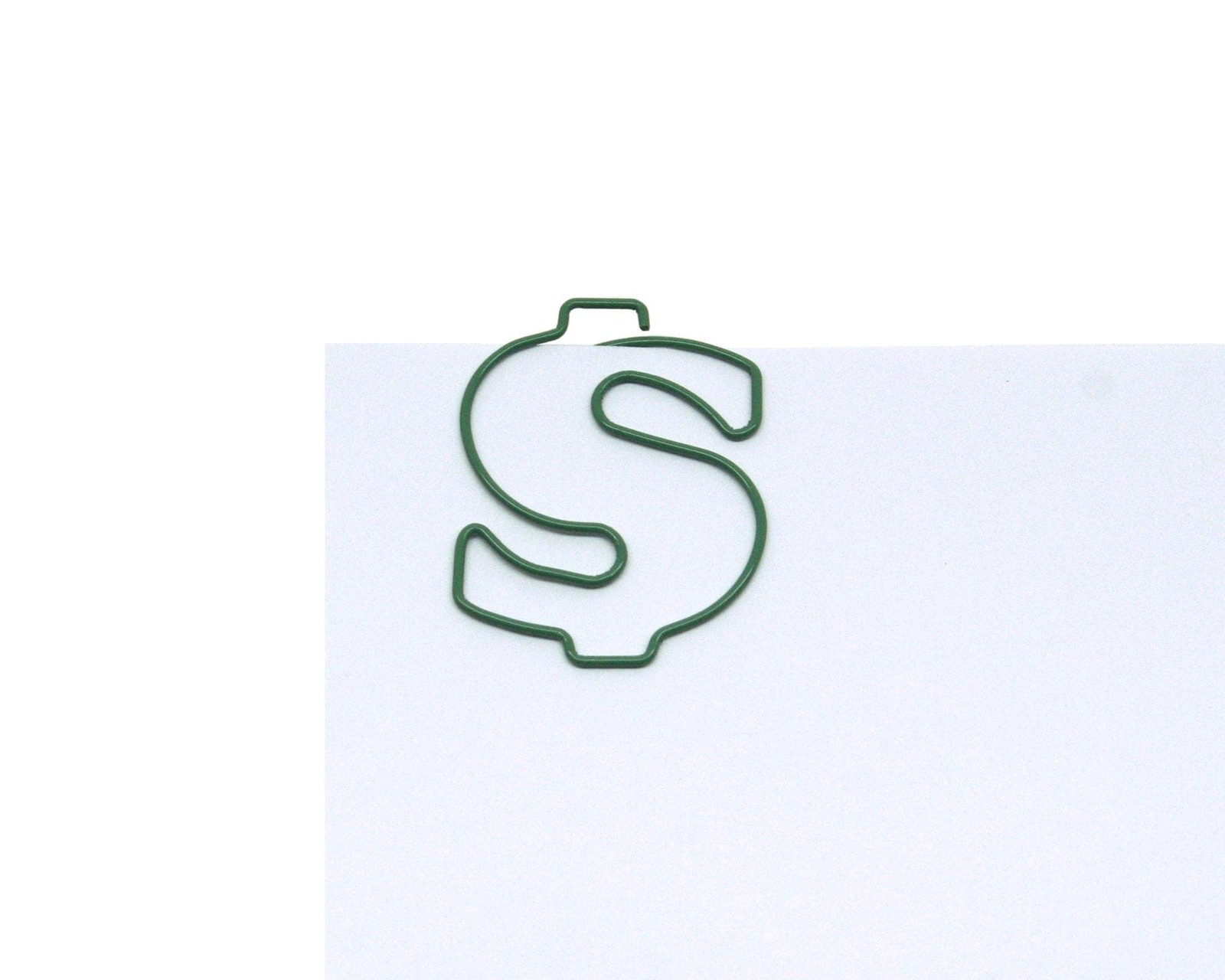100 Count Green Dollar Sign Shaped Paper Clips Cash Money