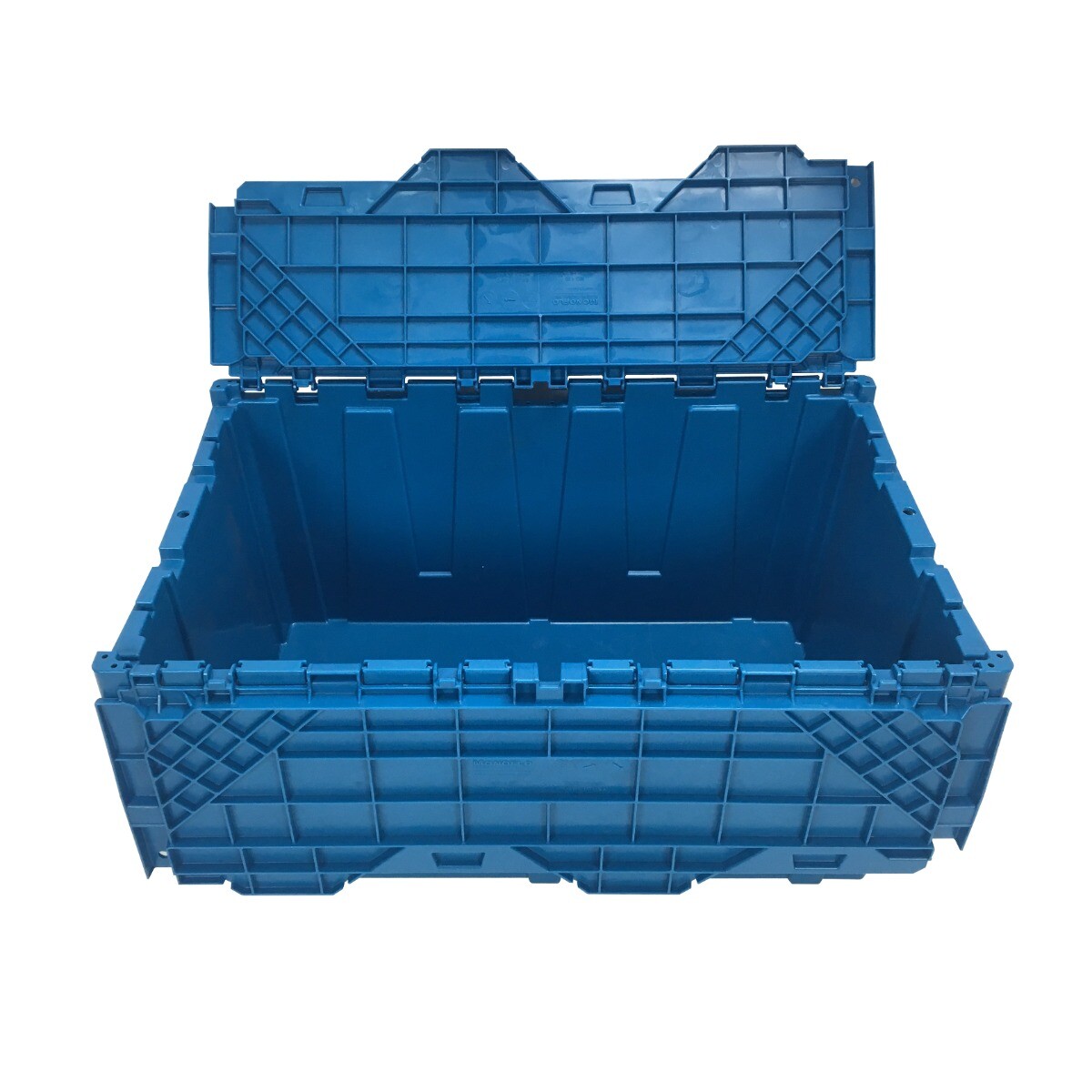 UBMOVE Storage and Packing Plastic Tote Crate Attached Lid Flip Top, 27″x16.9″x1