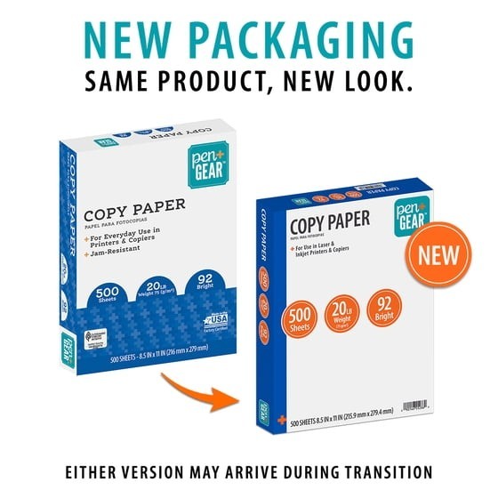 Pen+Gear Copy Paper 500 Sheets White 8.5×11 Multipurpose Printer Paper