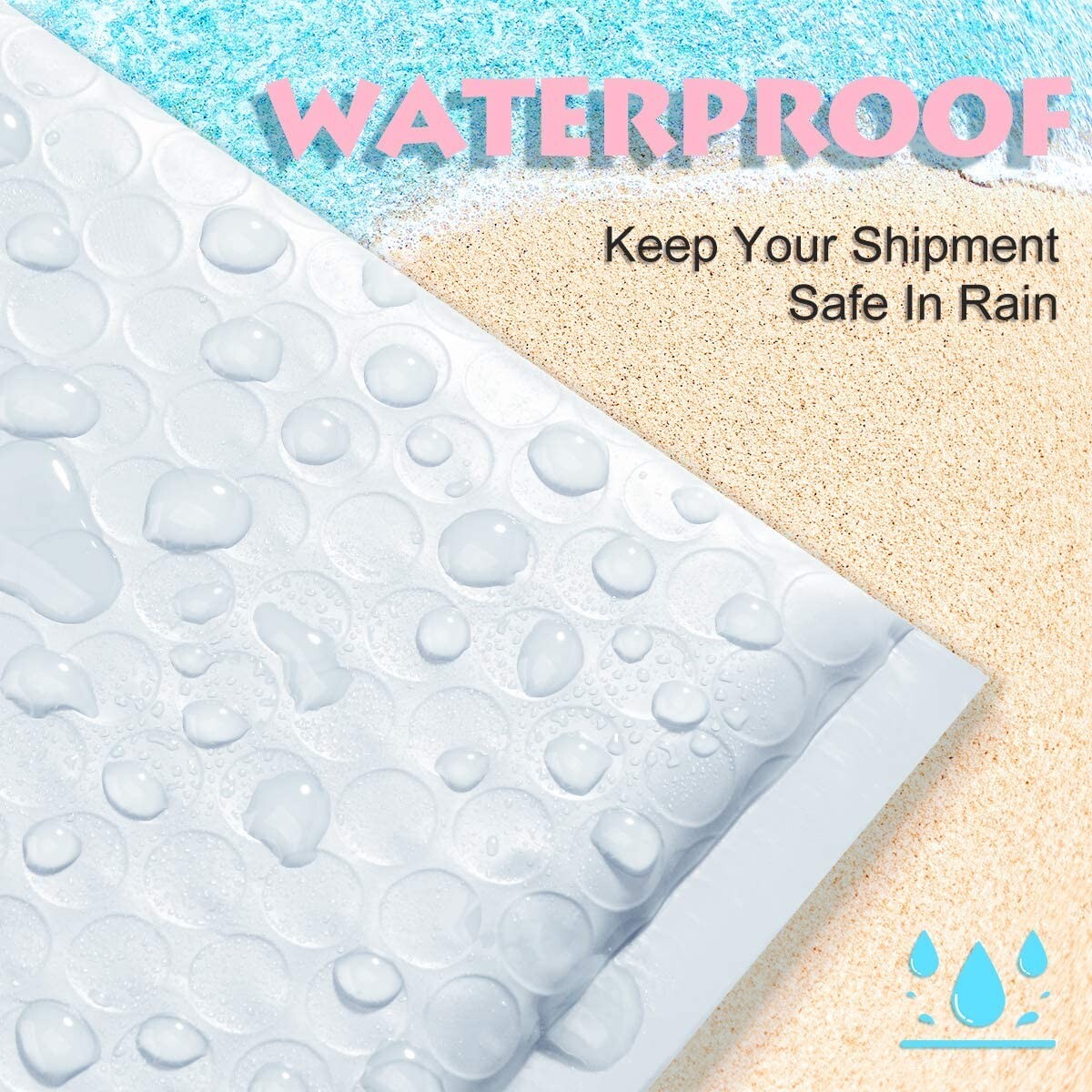 50/100/200/500 Poly Bubble Mailers Padded Envelope Shipping Bags Seal Any Size