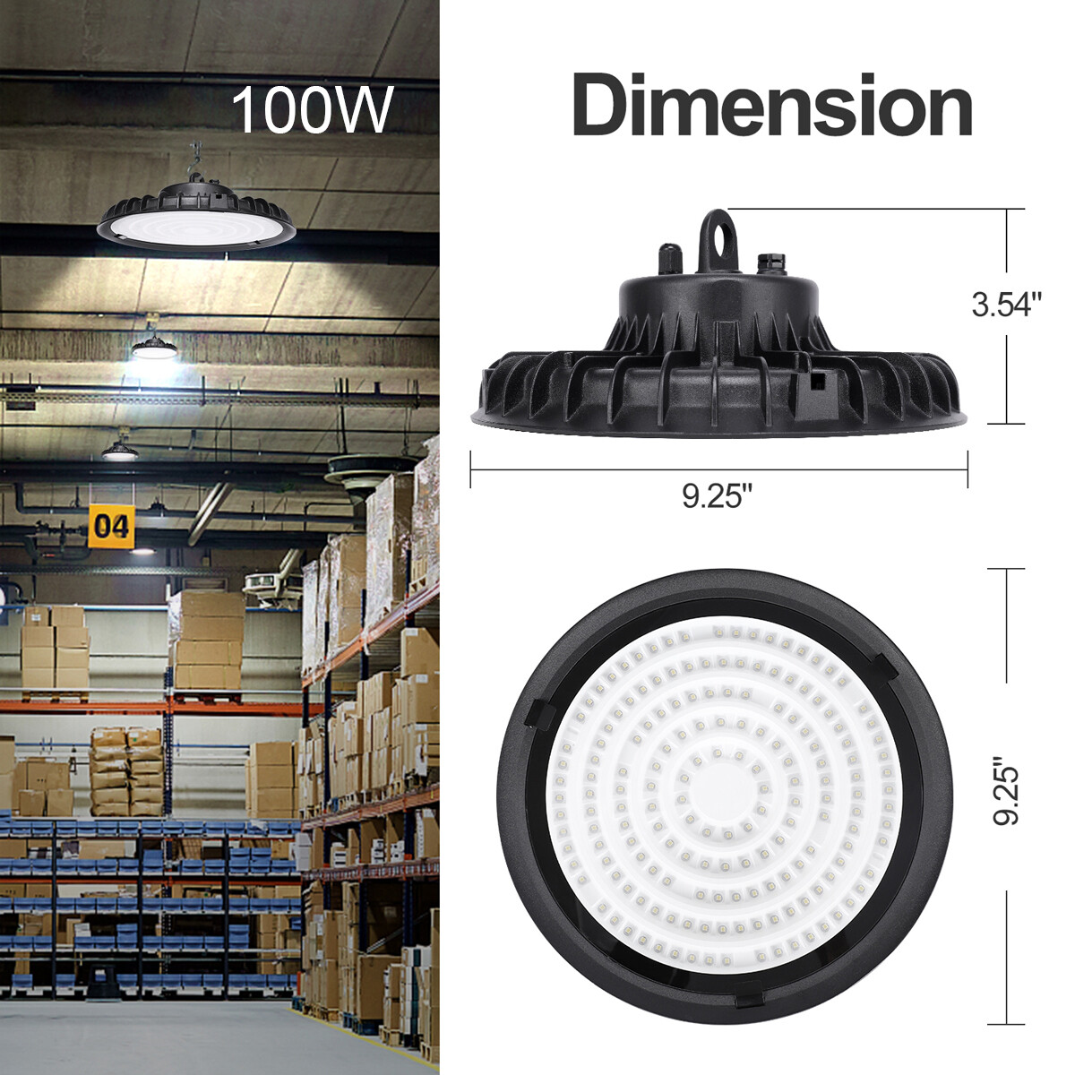 100W Led UFO High Bay Light Industrial Commercial Factory Warehouse Shop Light