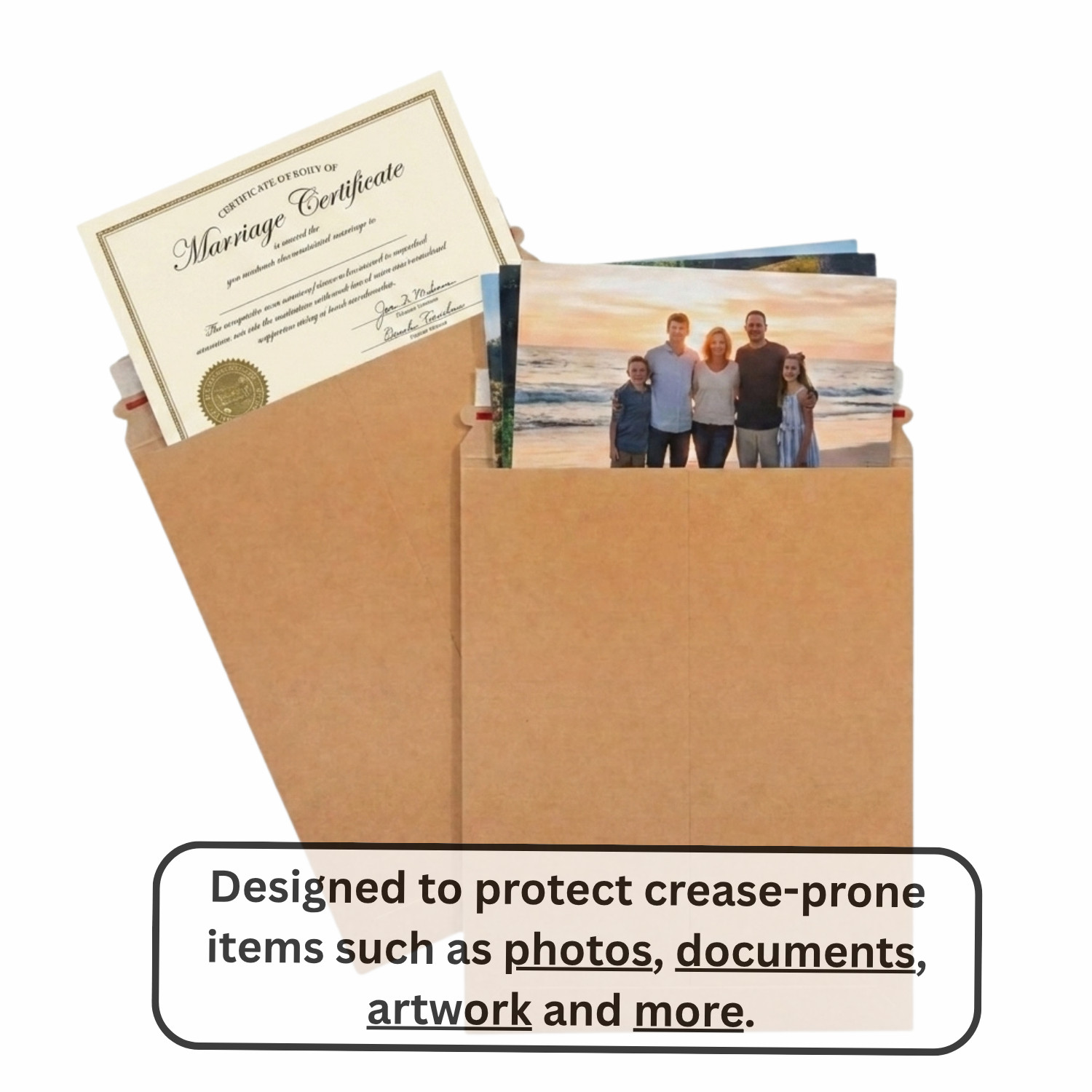 11″ x 13.5″ Rigid Photo Document Mailers Shipping Envelopes Kraft 100 Pieces