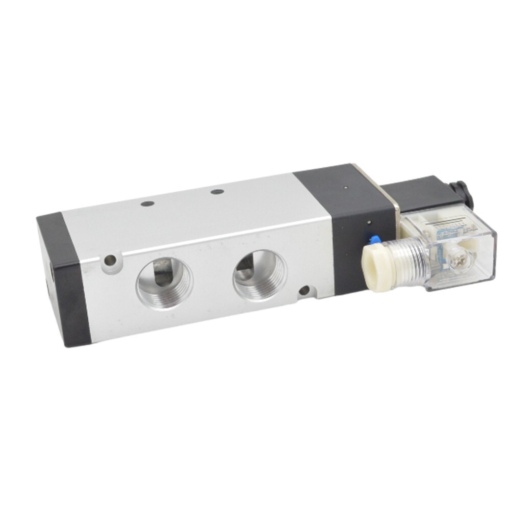 4V410-15 110V AC Pneumatic Air Solenoid Vlave 5 Ports 2 Position 1/2″ Thread