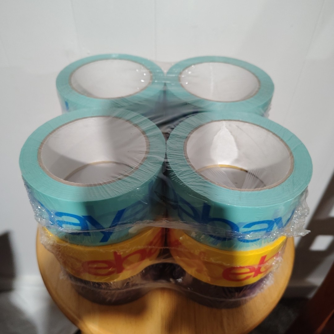 12 Pack Bold Colors Ebay Packing Tape Purple Blue Yellow 2″ X 75 Yards Each Roll