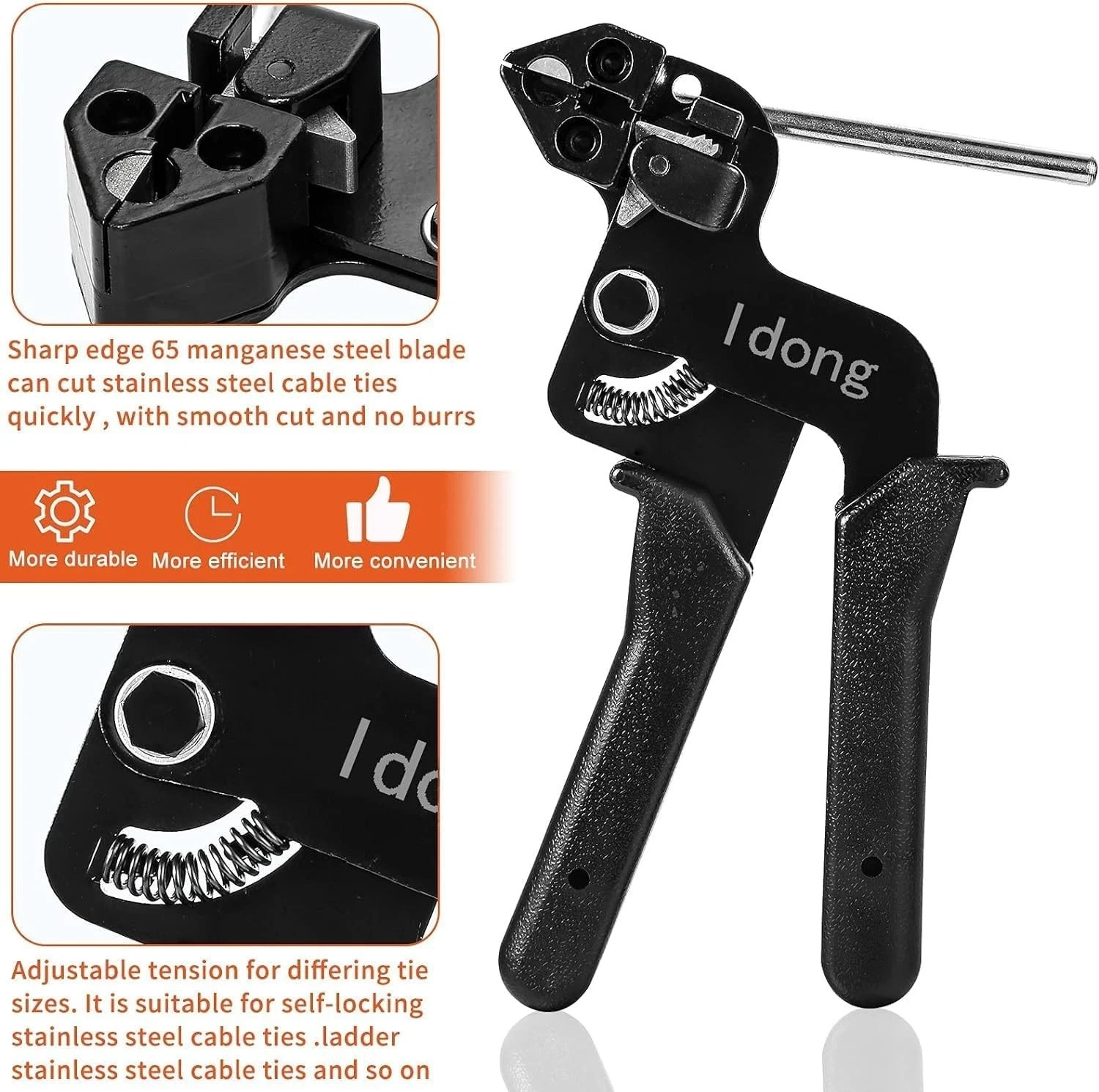Professional Stainless Steel Cable Tie Gun Kit with 100PCS High-Strength Ties