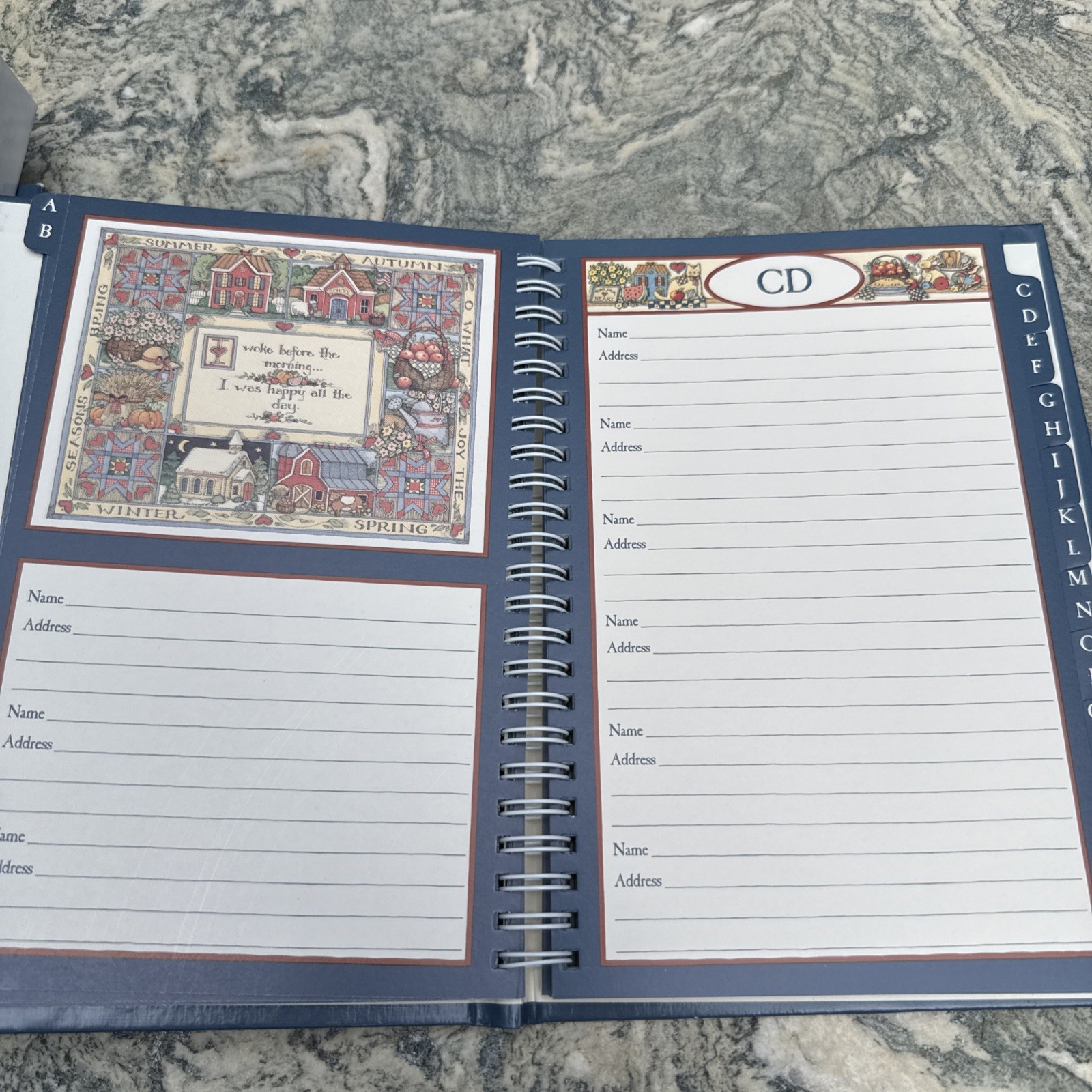 VTG The Heart And Home Address Book Featuring Paintings By Susan Winget New Box