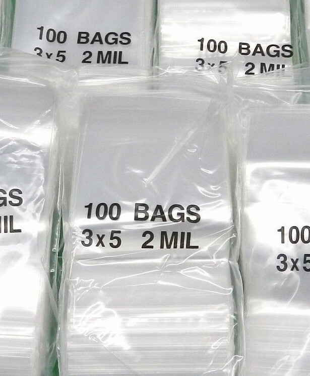 3×5 Clear Bags 2Mil Baggies 500 Resealable Squeeze Top Seal 3″ x 5″ Bags