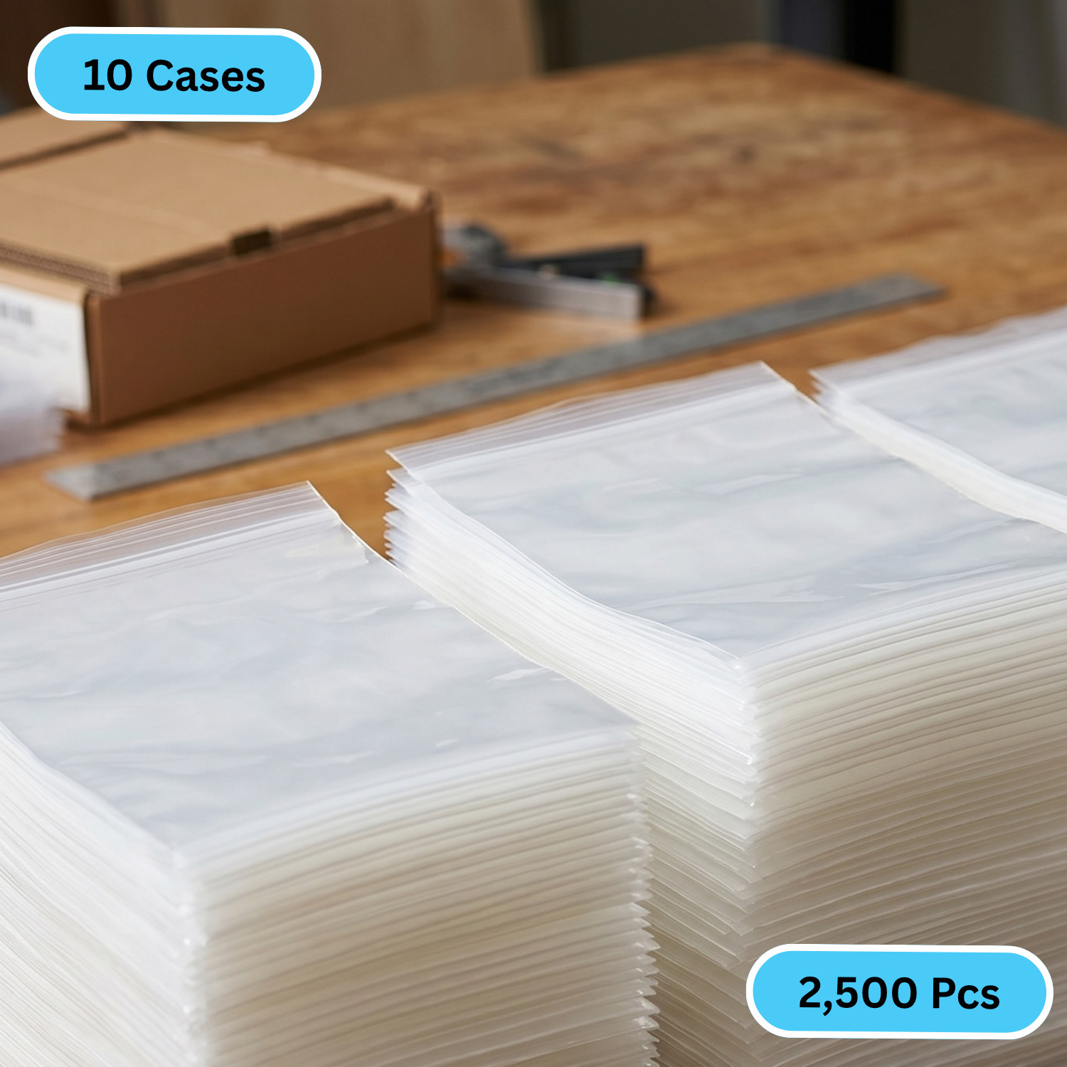 12″ x 15″ Heavy Duty 6 MIL Resealable Zip Top Lock 12×15 Clear Plastic Bags 2500