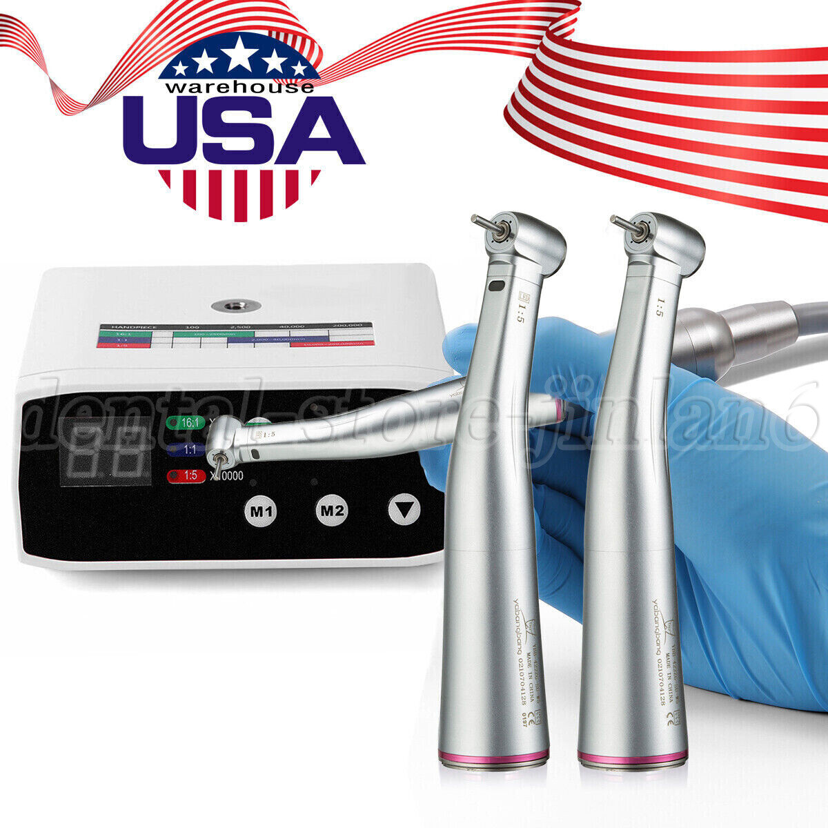 Dental Brushless LED Electric Micro Motor/1:5/1:1 Increasing Handpiece