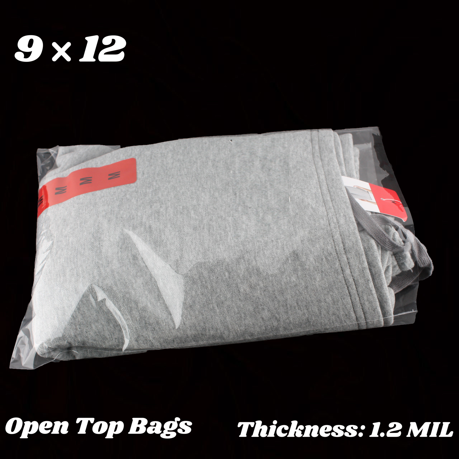 9×12 Clear Plastic Bags Packing Shipping Lay Flat Open Top Poly Baggie 1.2 Mil