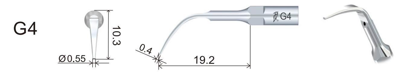 5/pk Dental Ultrasonic Scaler Tips G4 / GD4 Fit Woodpecker EMS / DTE NSK SATELEC
