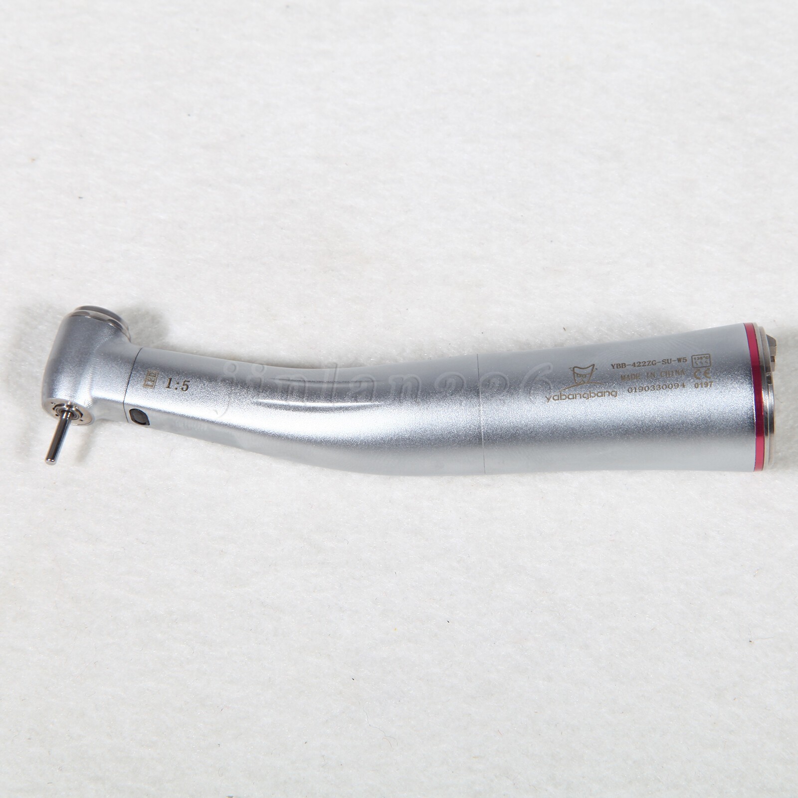 NSK Ti-MAX X95L Style Dental 1:5 LED Fiber Optic Contra Angle Handpiece Red Ring