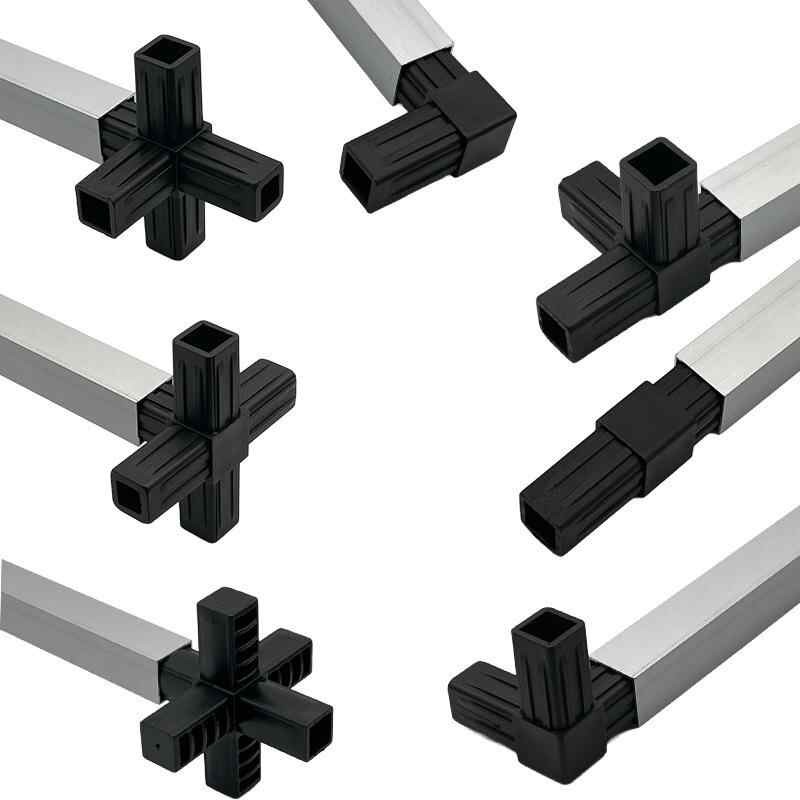 Square Tube Socket Connector Joints Plastic Profiles Connections 2/3/4/5-Way