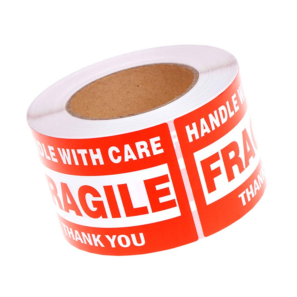 Fragile 3″x5″ Handle with Care Thank You Labels Stickers 500 Labels Per Roll USA
