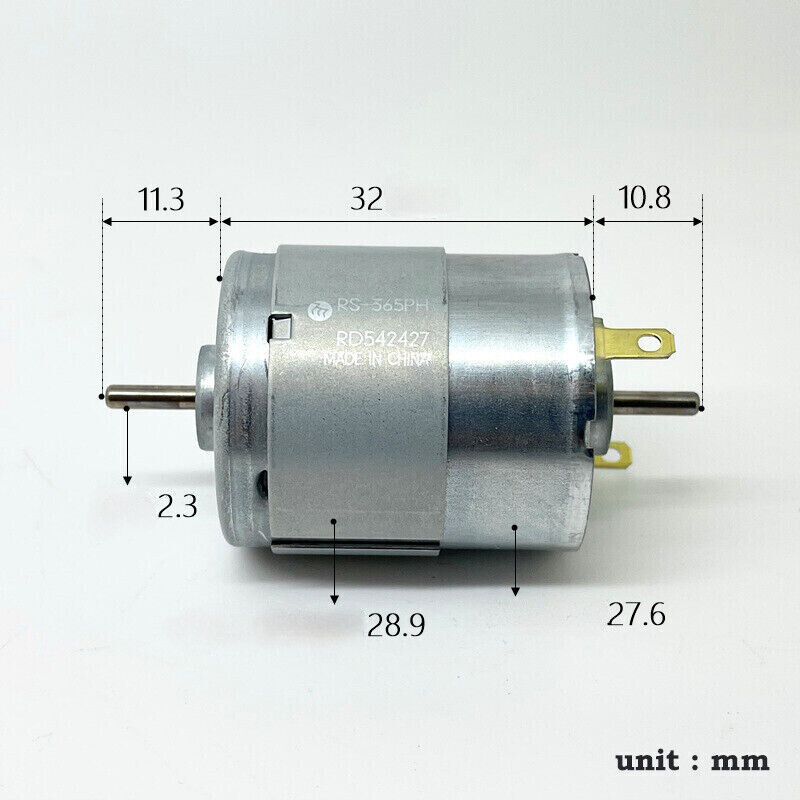 2Pcs RS-365PH 365SH DC 6V-24V 12V 4000RPM Dual Shaft Round Electric Motor