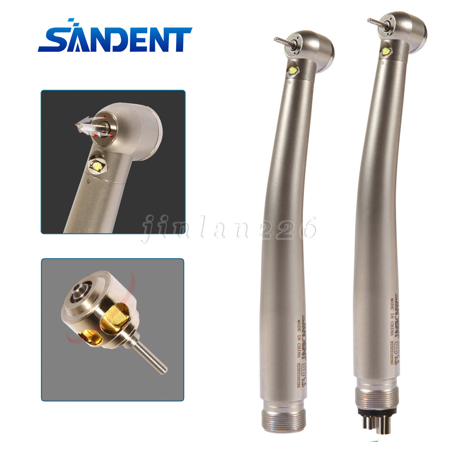Dental PANA Max High Speed LED Handpieces NSK Type Internal Triple Spray Push US