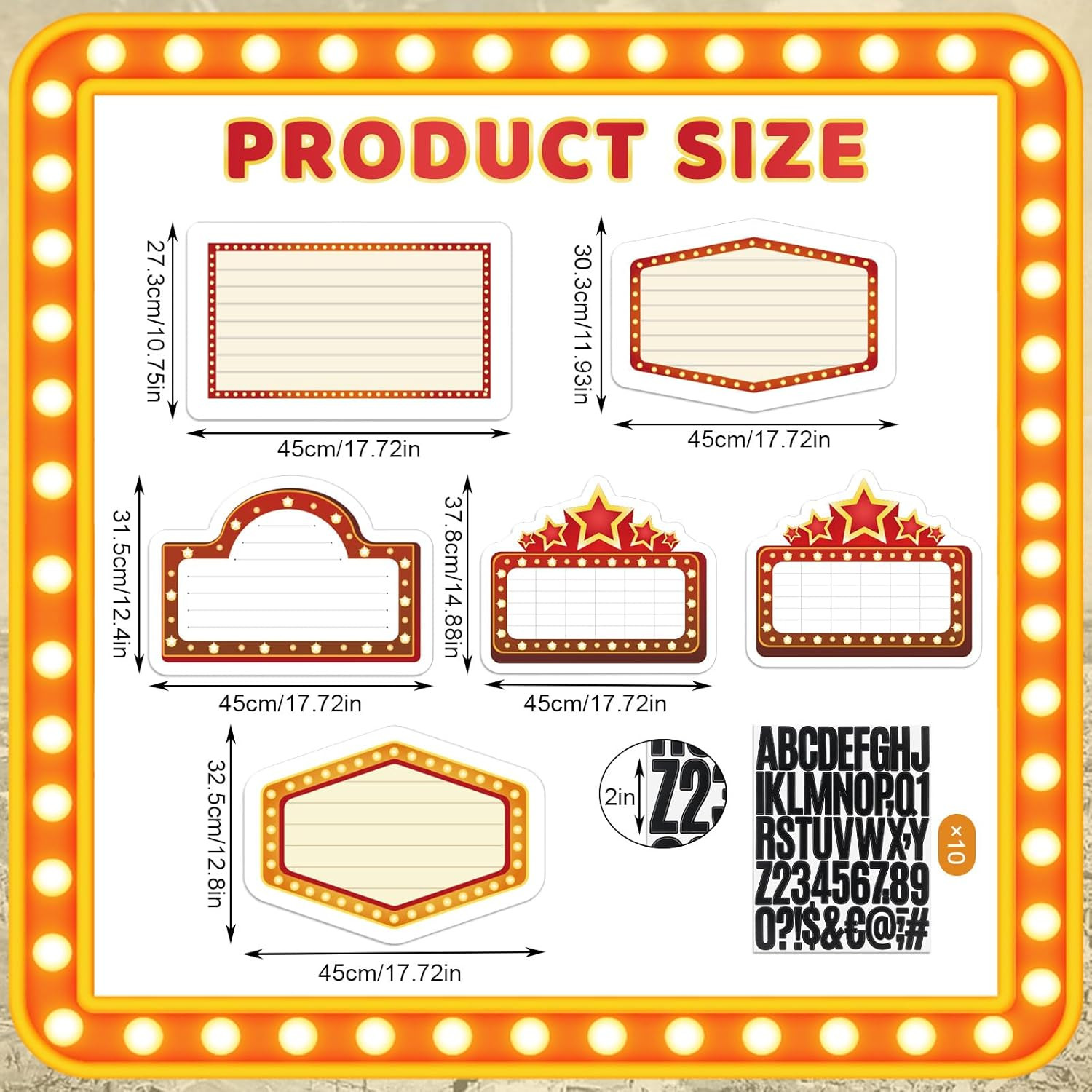 6-Pack Wedding Bottle Service Sign with Letter Stickers for Events (Red)