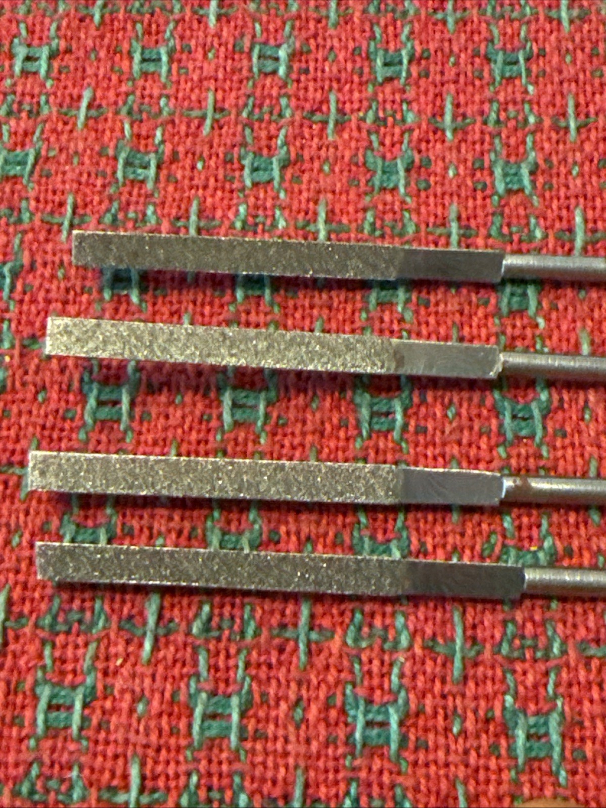Machine File Diamond Grit 120 Three Square Triangle USA ?? 4pc