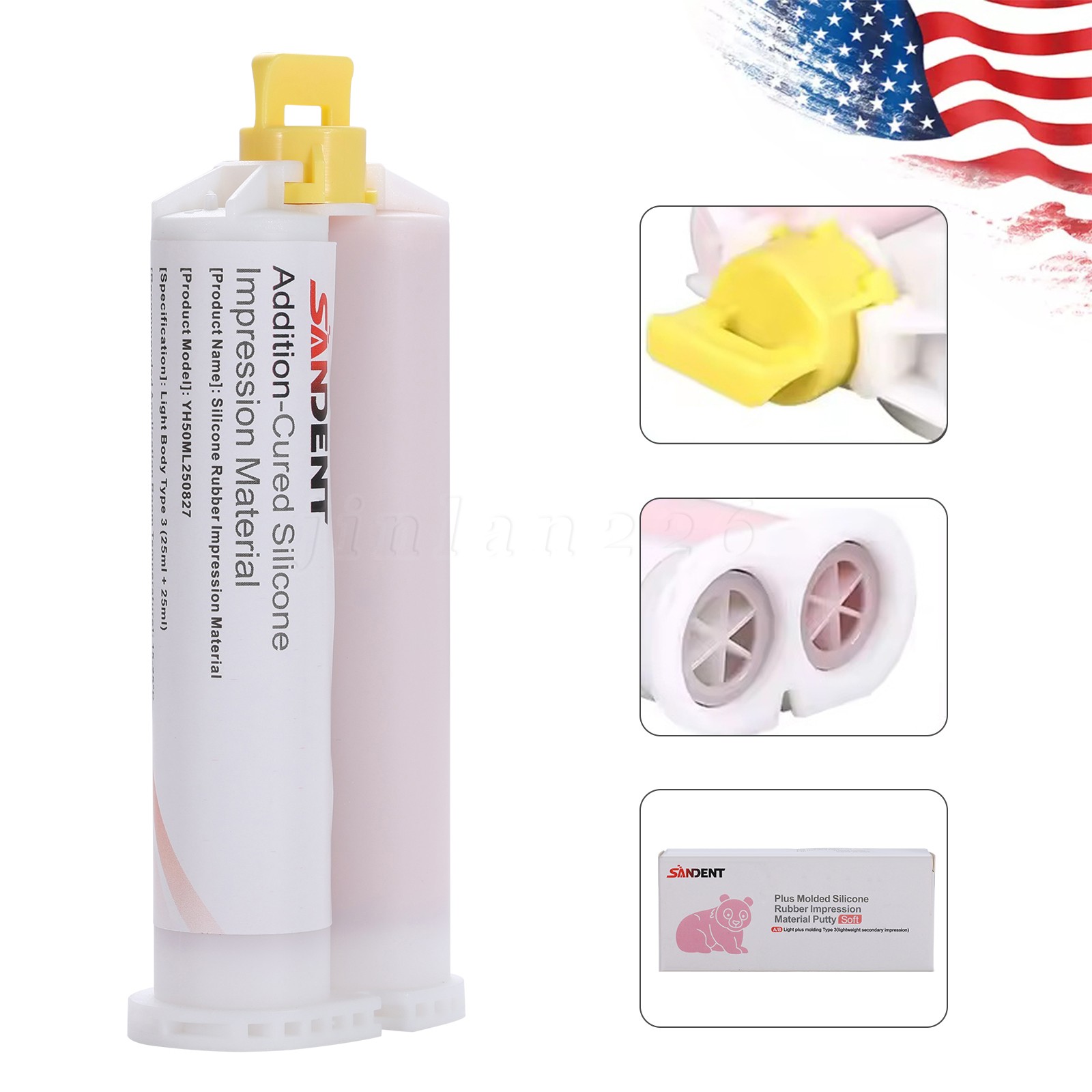 4 x Light Body Regular Set Dental Vinyl Polysiloxane Impression Material VPS PVS