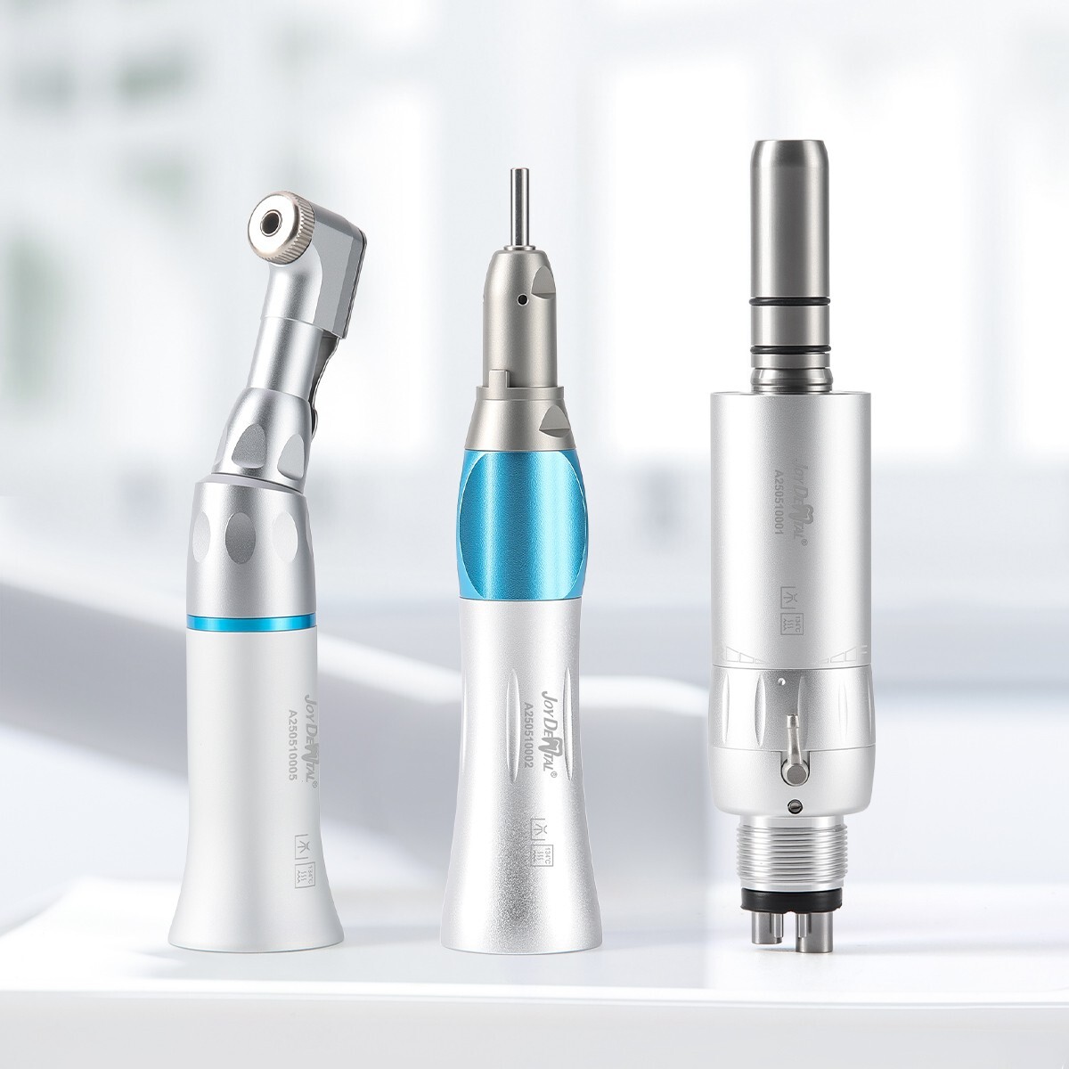Dental Low Speed Straight Handpiece Kit Latch Contra Angle Air Motor 2/4 Holes