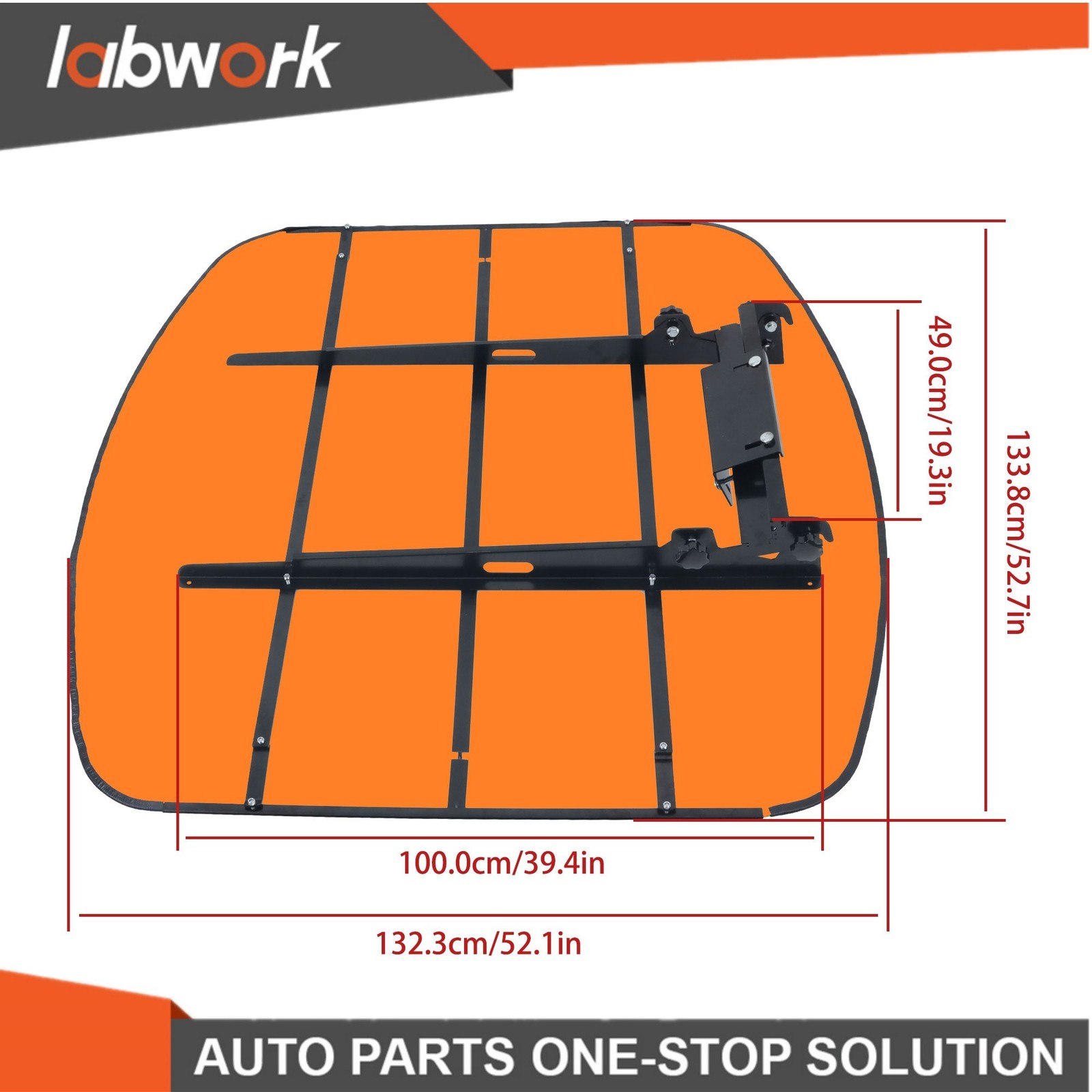 Labwork 2″ x 2″ or 2″ x 3″ Tractor and Mowers Umbrella Canopy For ROPS 52″ X 52″