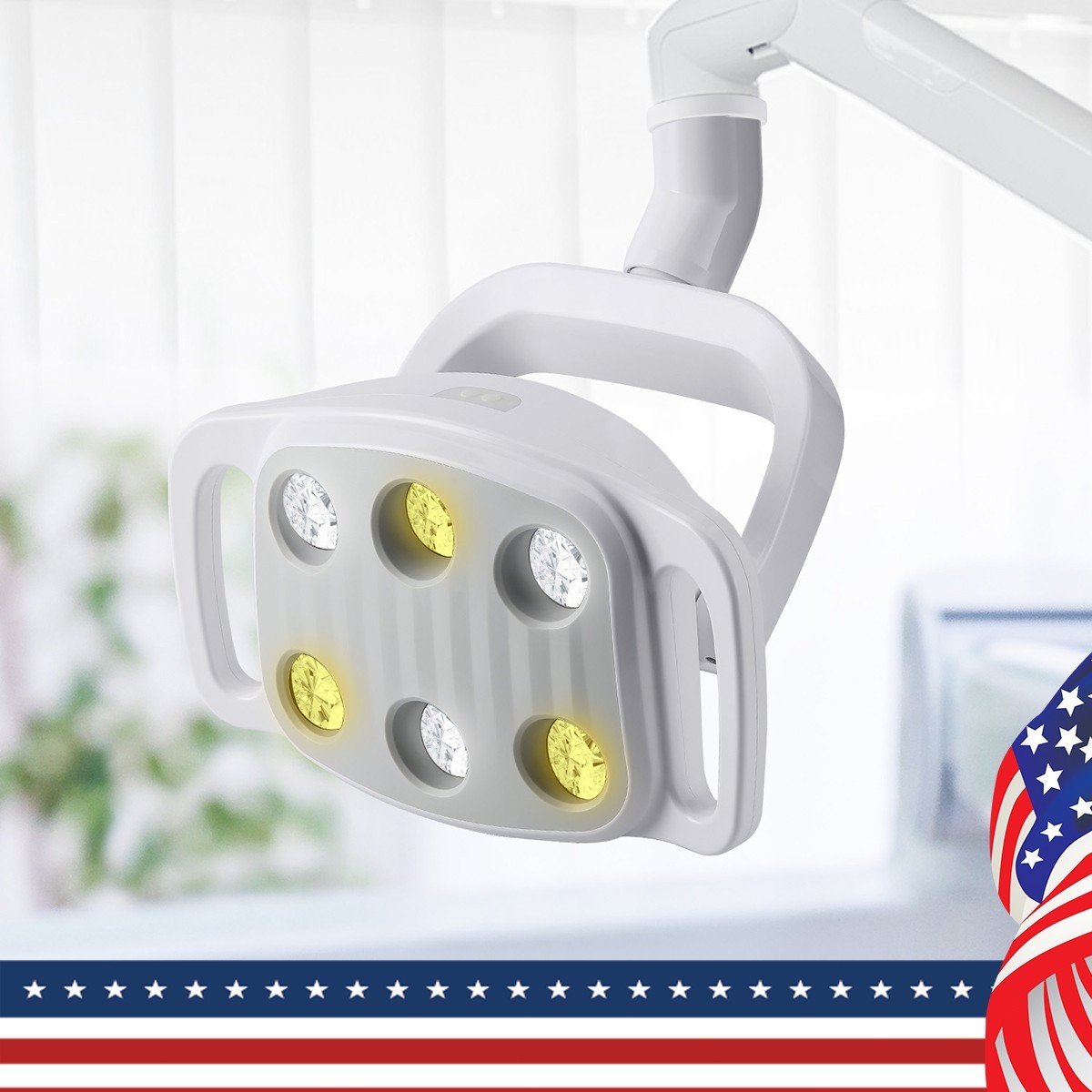 9W Dental 6 LED Lamp Oral Light Surgical Lamp For Unit Chair Induction Sensor