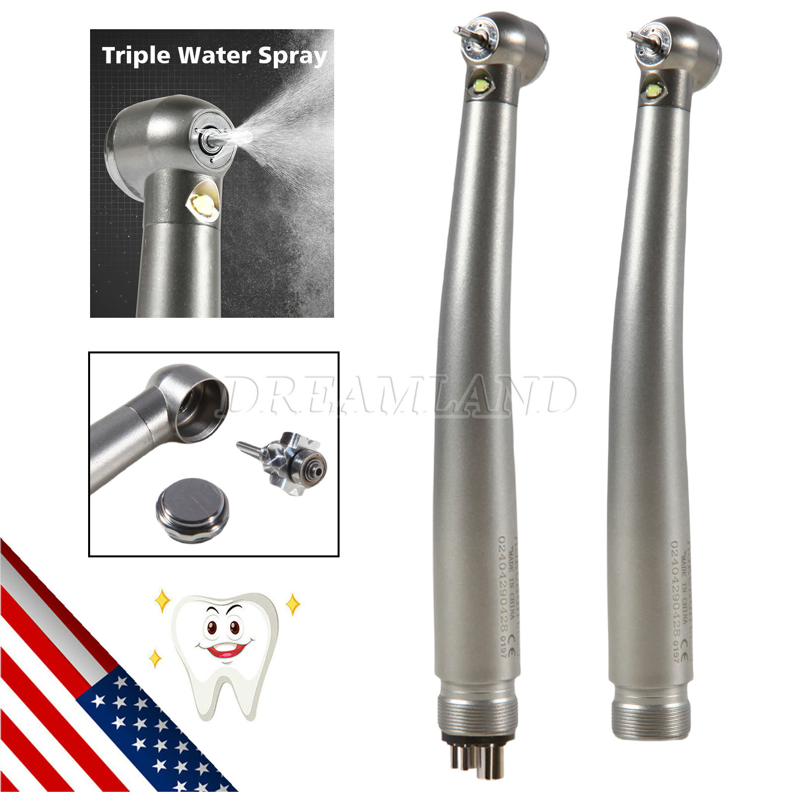 Turbina LED 2/4 orificios con pieza mano de alta velocidad dental NSK Style