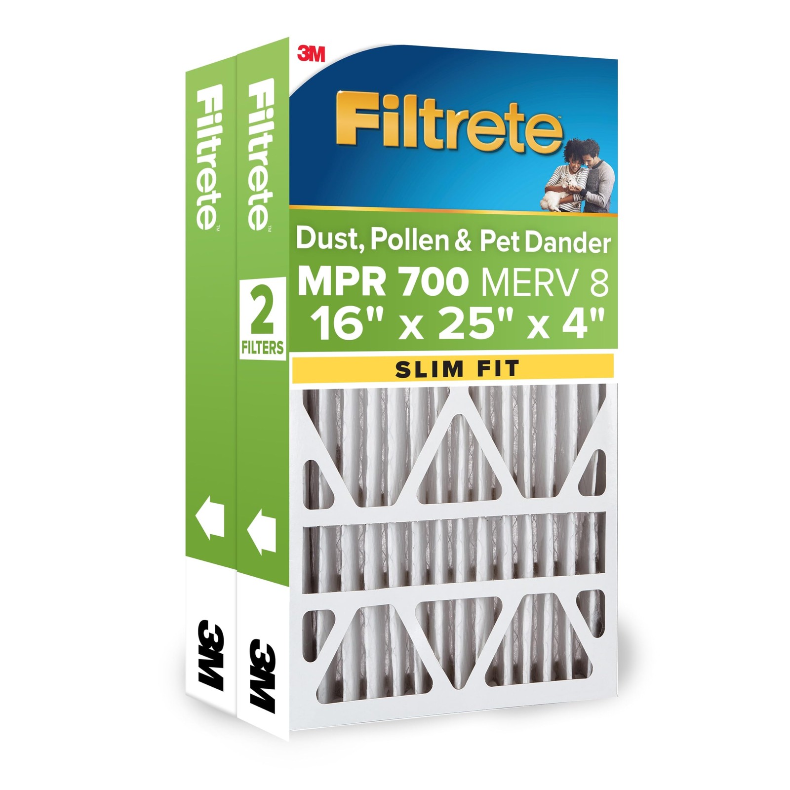 Filtrete 16X25X4 Slim Fit Ac Furnace Air Filter Mpr 700 Merv 8 Fits Carrier