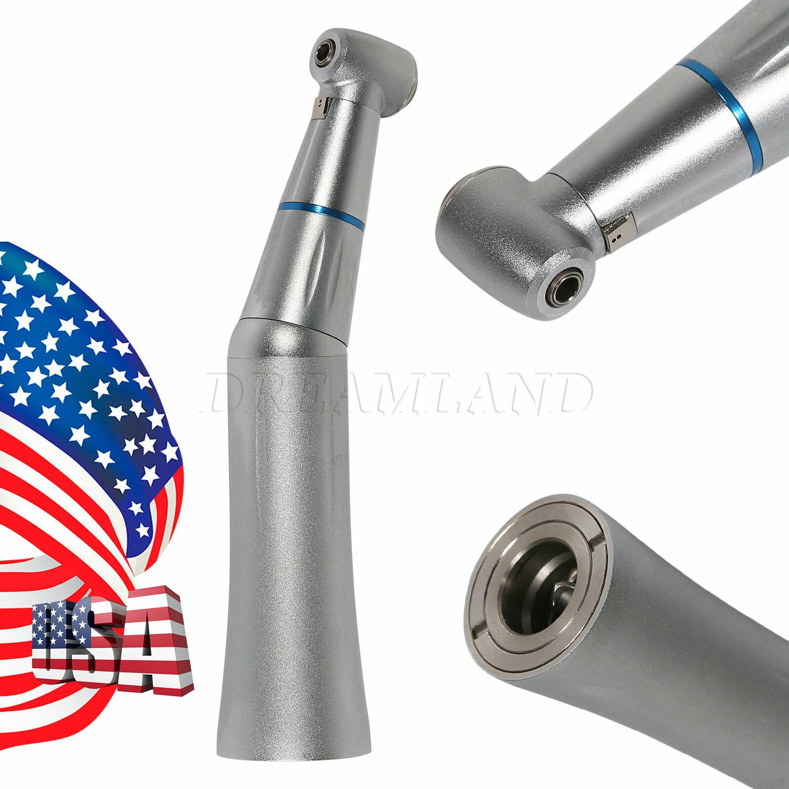 1-10 Dental Internal Water Spray Contra Angle Low Speed Handpiece Push Button
