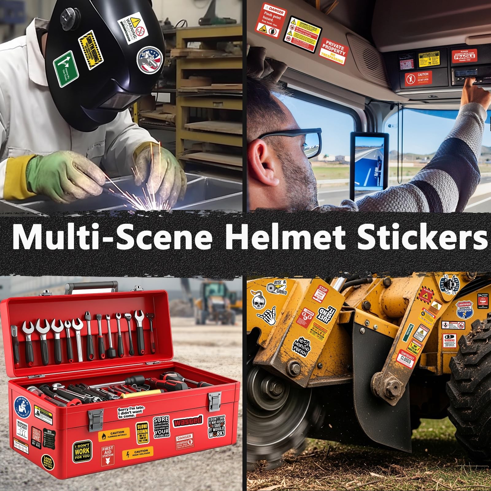 160 Funny Blue Collar Stickers for Adult Men’s Hard Hats & Tools – Great Gifts