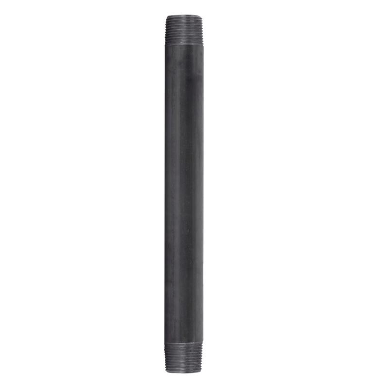 STZ Industries 1 in. MIP each T X 1 in. D MIP Black Steel 12 in. L Nipple