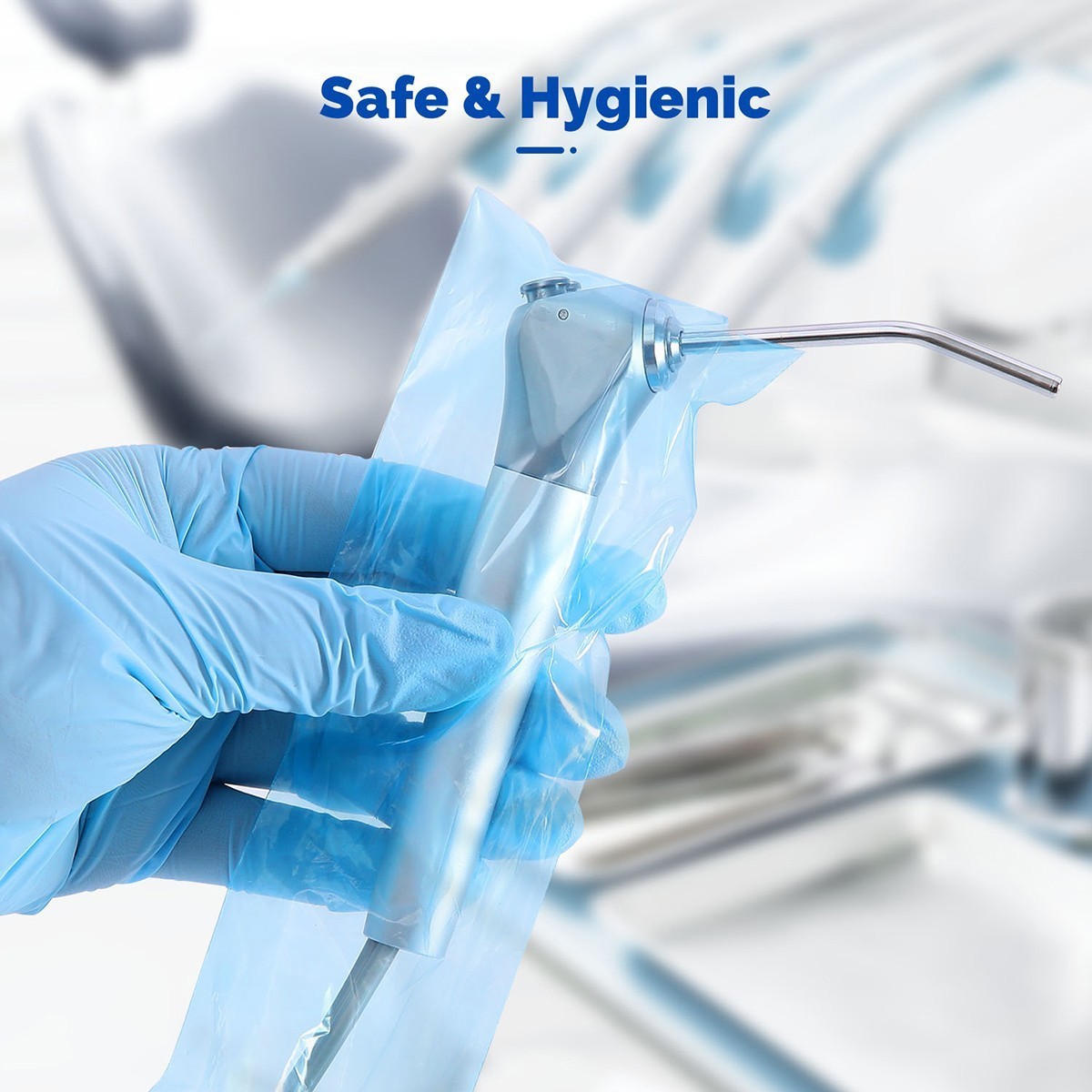 500pcs Dental Disposable Air Water Syringe Sleeves Cover Blue /Transparent