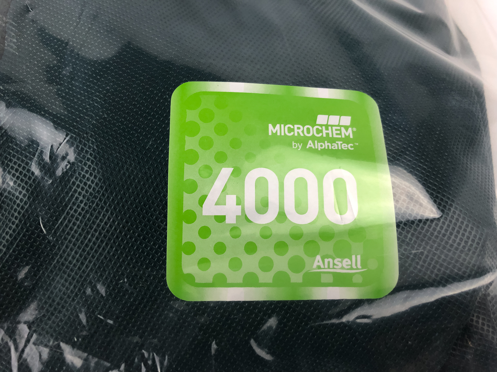 Sleeved Industrial Apron Medium Chemical Oil Resistant Ansell MicroChem 68-4000
