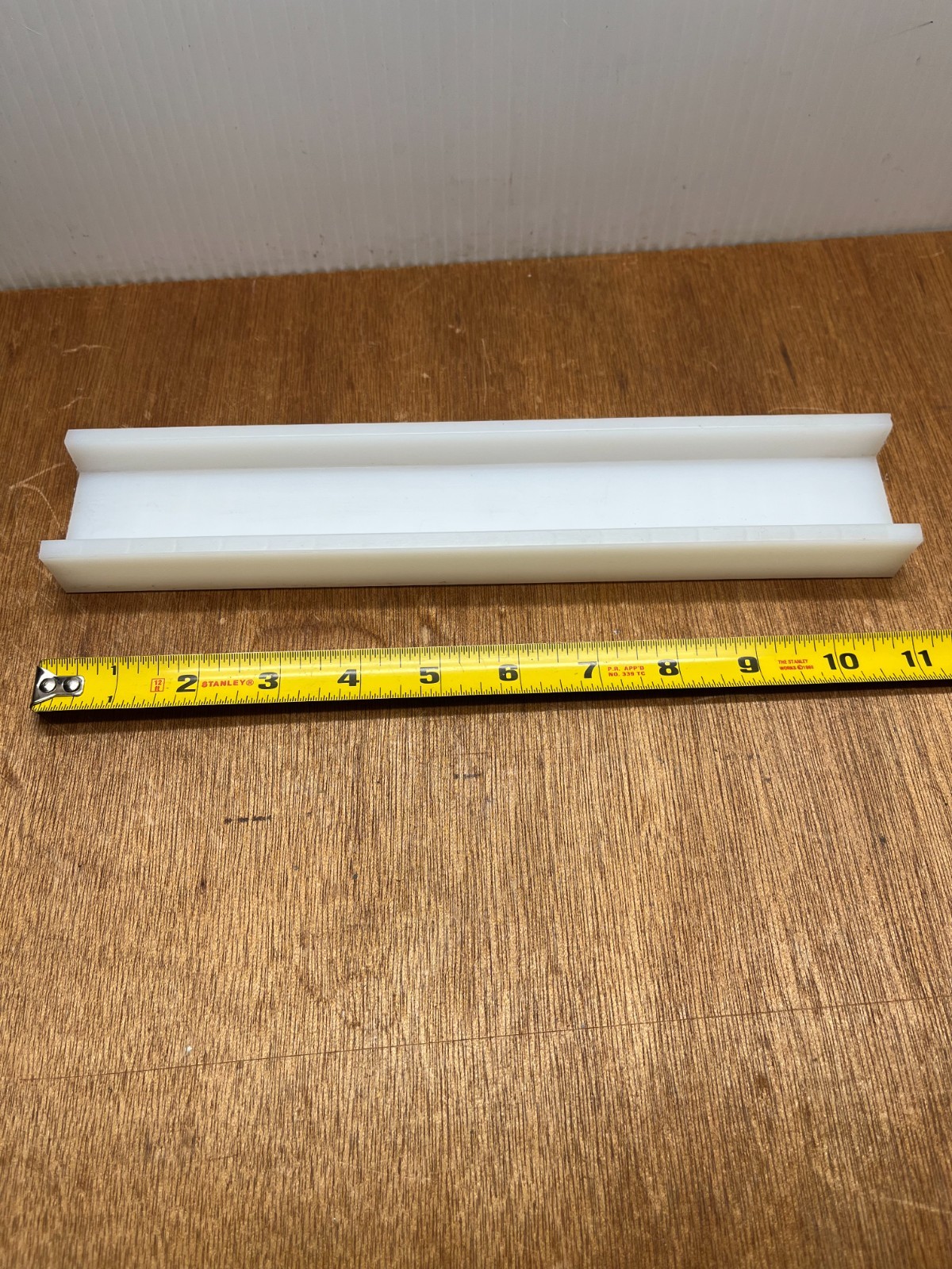 2″ W X 1″ Leg X 11″ Length 1-1/2″ Inside White UHMW Polyethylene U-Channel USA