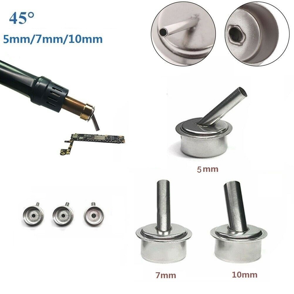 3pcs 45?? Angle Nozzle For QUICK 861DW Heat Hot Air Rework Station Welding
