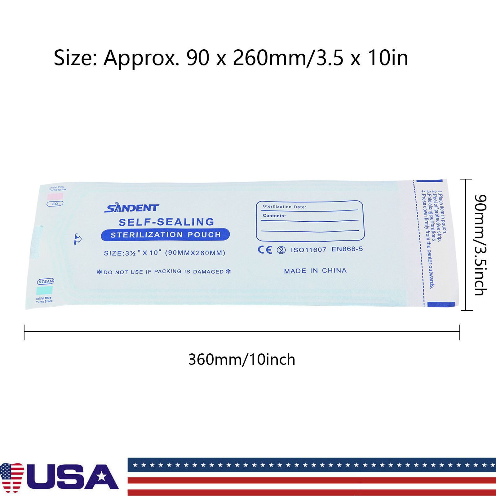 Self Sterilization Pouches Pouch Autoclave, Sterilizer Bags Dental Tattoo Nail