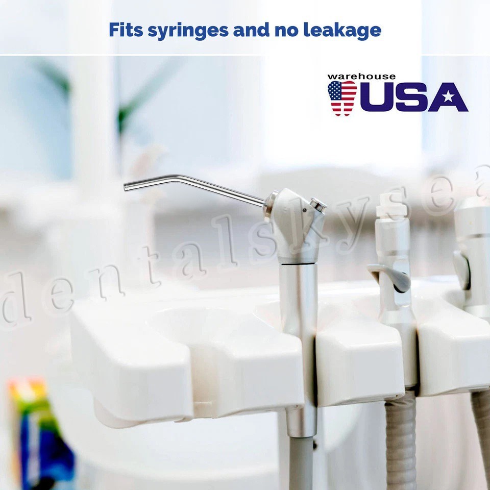 Dental Autoclavable Air Water Spray 3-Way Syringe Stainless Steel Nozzles Tips