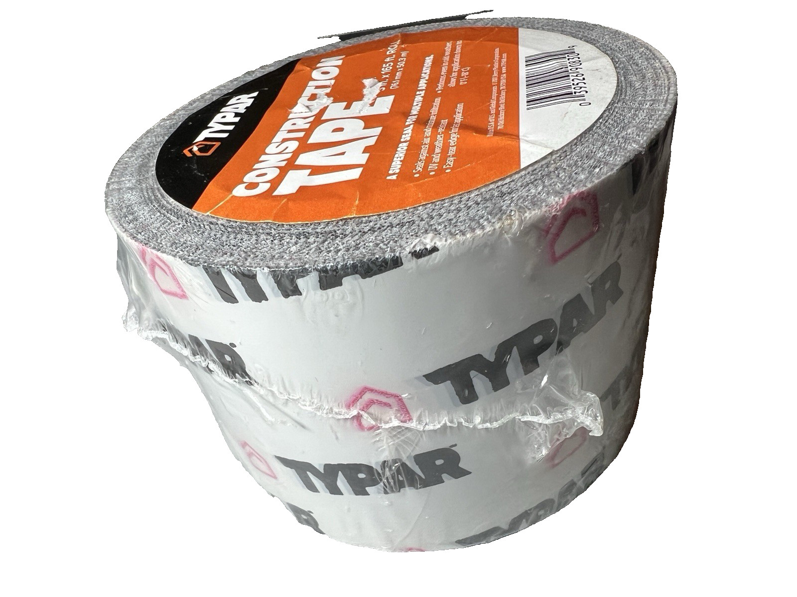 TYPAR 3 in. x 165 ft. Construction Tape Roll # XHWTPTAPE-007