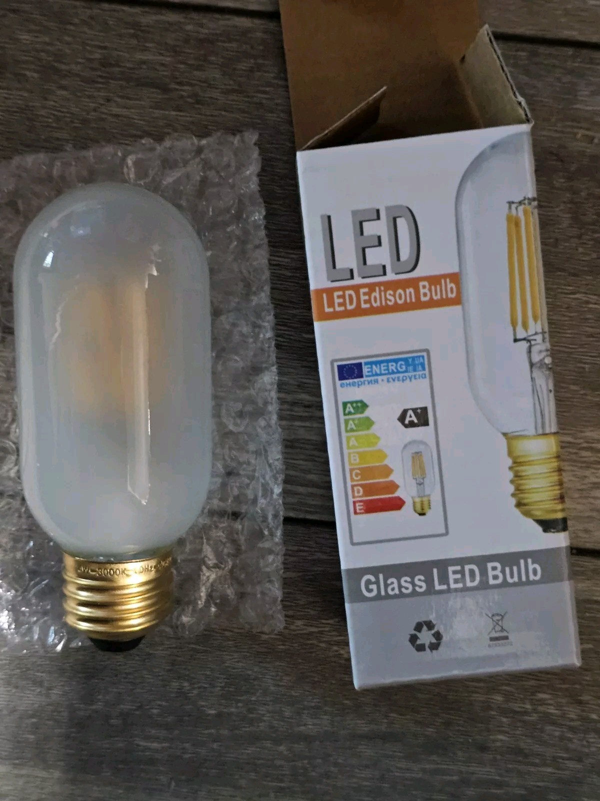 (Pack Of 6) Dimmable T45 LED Edison Bulb 3000K 4 Watt, Frosted