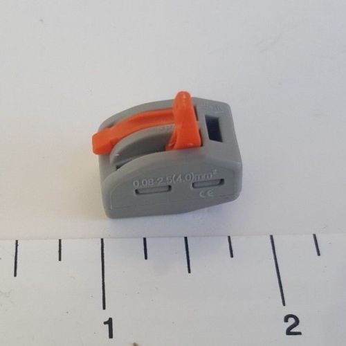 100 PCS, 222 REUSABLE TERMINAL BLOCK LEVER HOME WIRE CONNECTOR – 2 WAY
