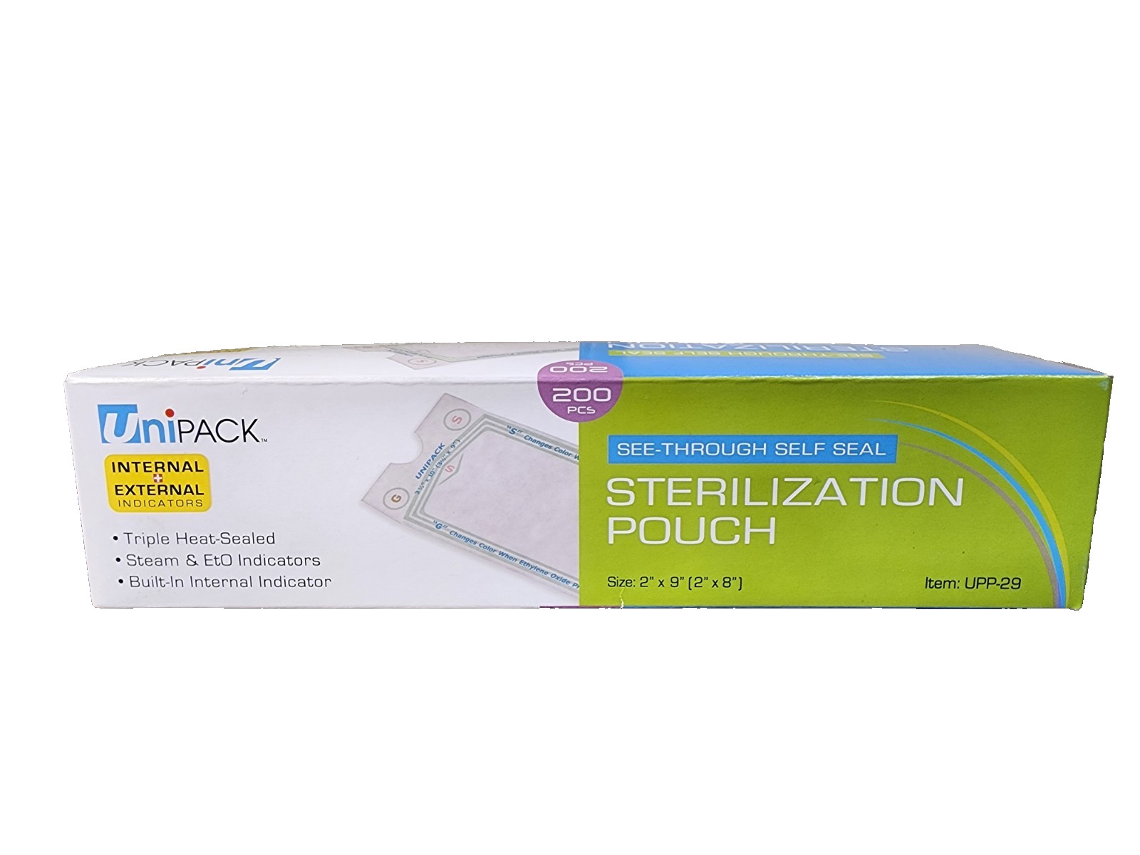 DENTAL MEDICAL INSTRUMENT STERILIZATION POUCHES SELF SEALING 2 x 9 (2 x 8)