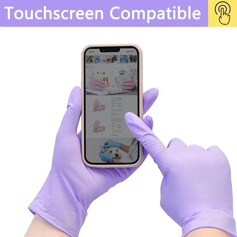 100 Disposable Nitrile Gloves Powder Free Latex Free Medical Use & Food Grade