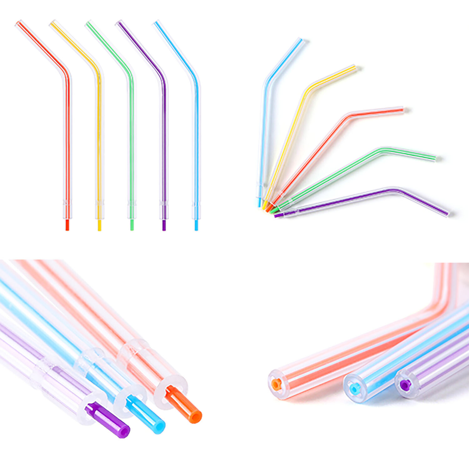 Dental 3-Way Air Water Syringe Disposable Spray Tips Triple Nozzles Tubes 3Types