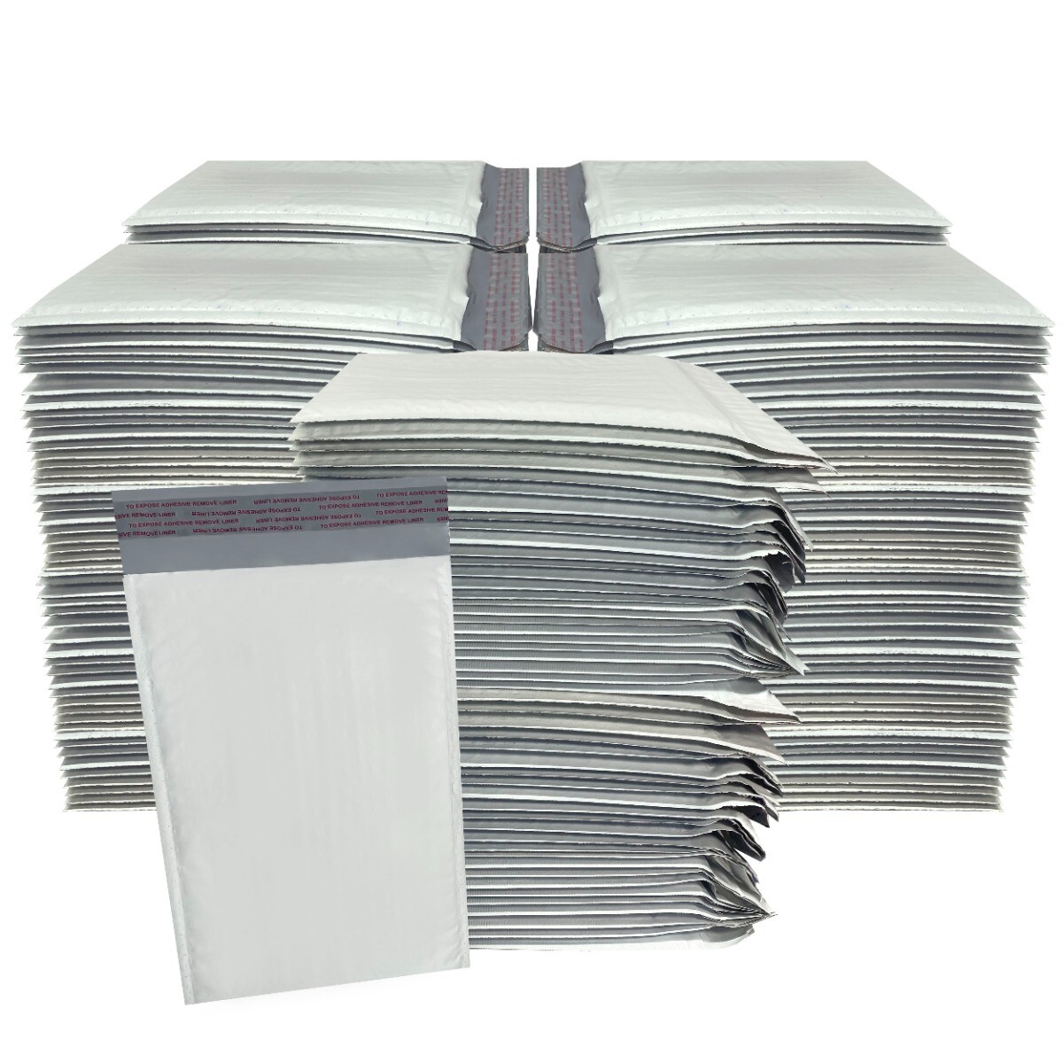 UOFFICE 250 Poly Bubble Mailer Bags 5×10″ – #00 Pouches Envelopes White Self-Sea