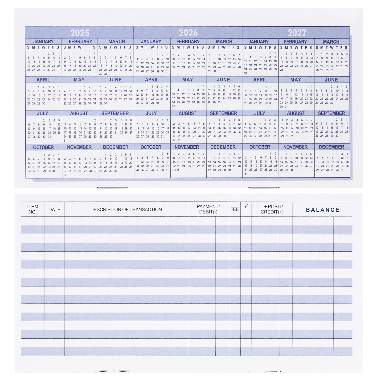 20 Pack Checkbook Register, Check Registers for Personal, Blank Ledger Transa…