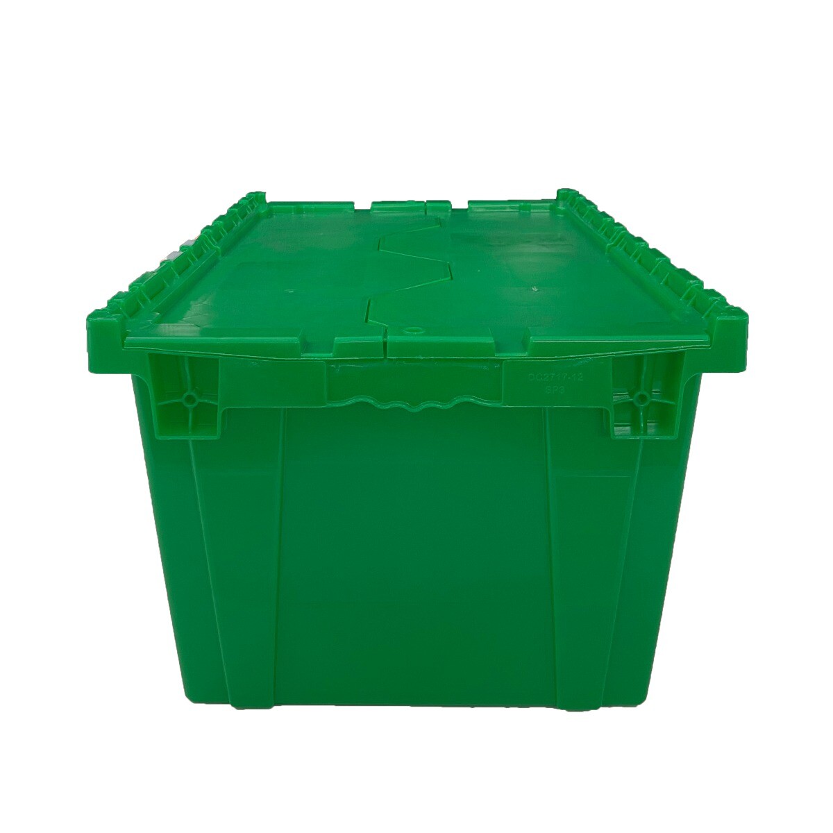 UBMOVE Storage and Packing Plastic Tote Crate Attached Lid Flip Top, 27″x17″x12″