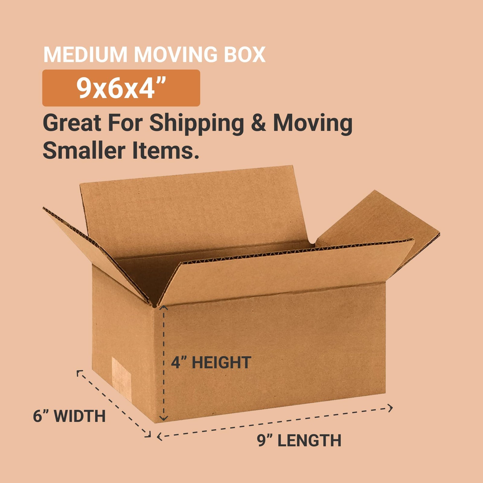 AVIDITI Small Shipping Boxes 9″L x 6″W x 4″H (100-Pack) Heavy Duty Corrugated…