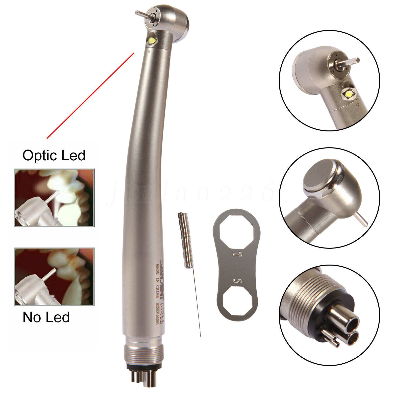 NSK Style Dental Fiber Optic LED E-generator high speed handpiece 4HOLE SDM