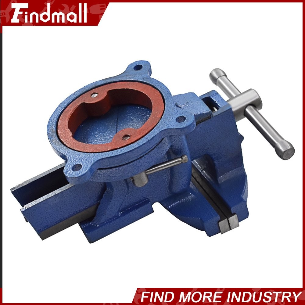 Findmall 6″ Heavy Duty Bench Vise with Anvil Swivel Table Top Clamp Locking Base